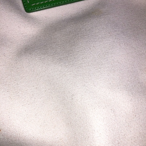 Kate Spade Canvas & Kelly Green Boho Purse - Picture 5 of 11